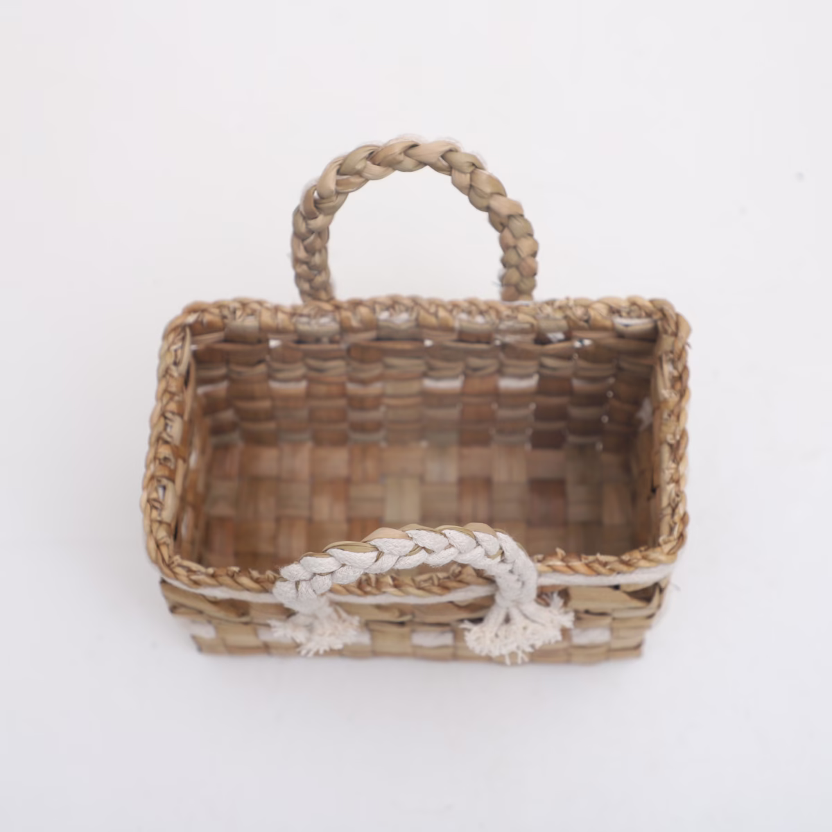 Natural Hogla & Cotton Basket - Image 3