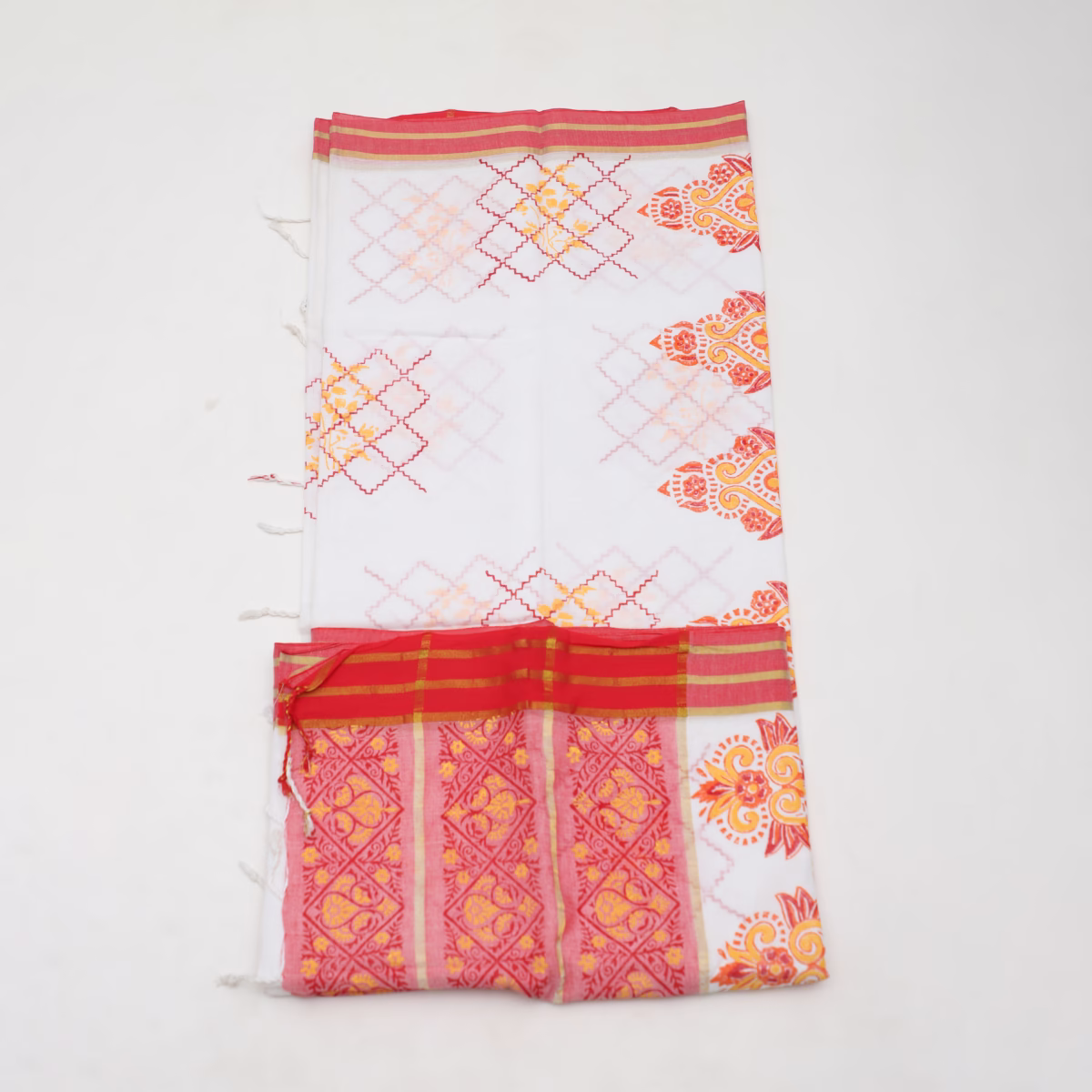 Cotton Printed Sari - Image 4