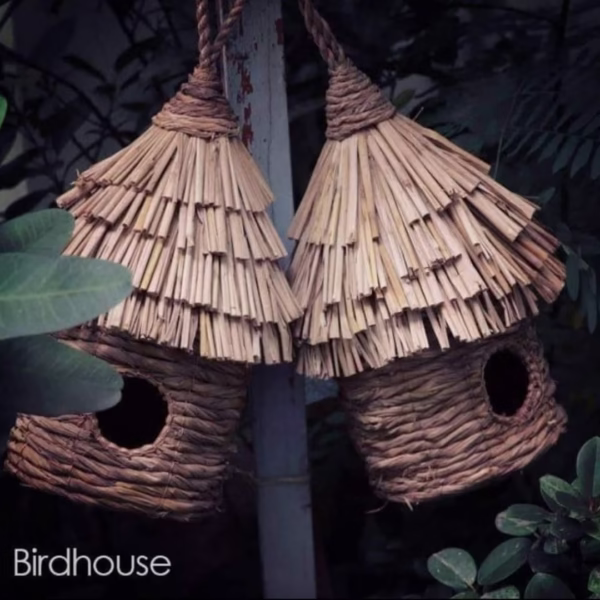 Rice Straw Bird House