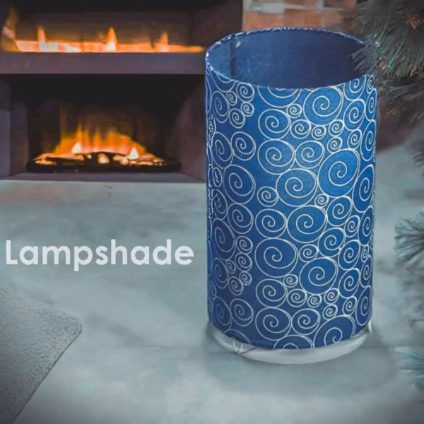 Marble Paper Cylinder Lampshade Small