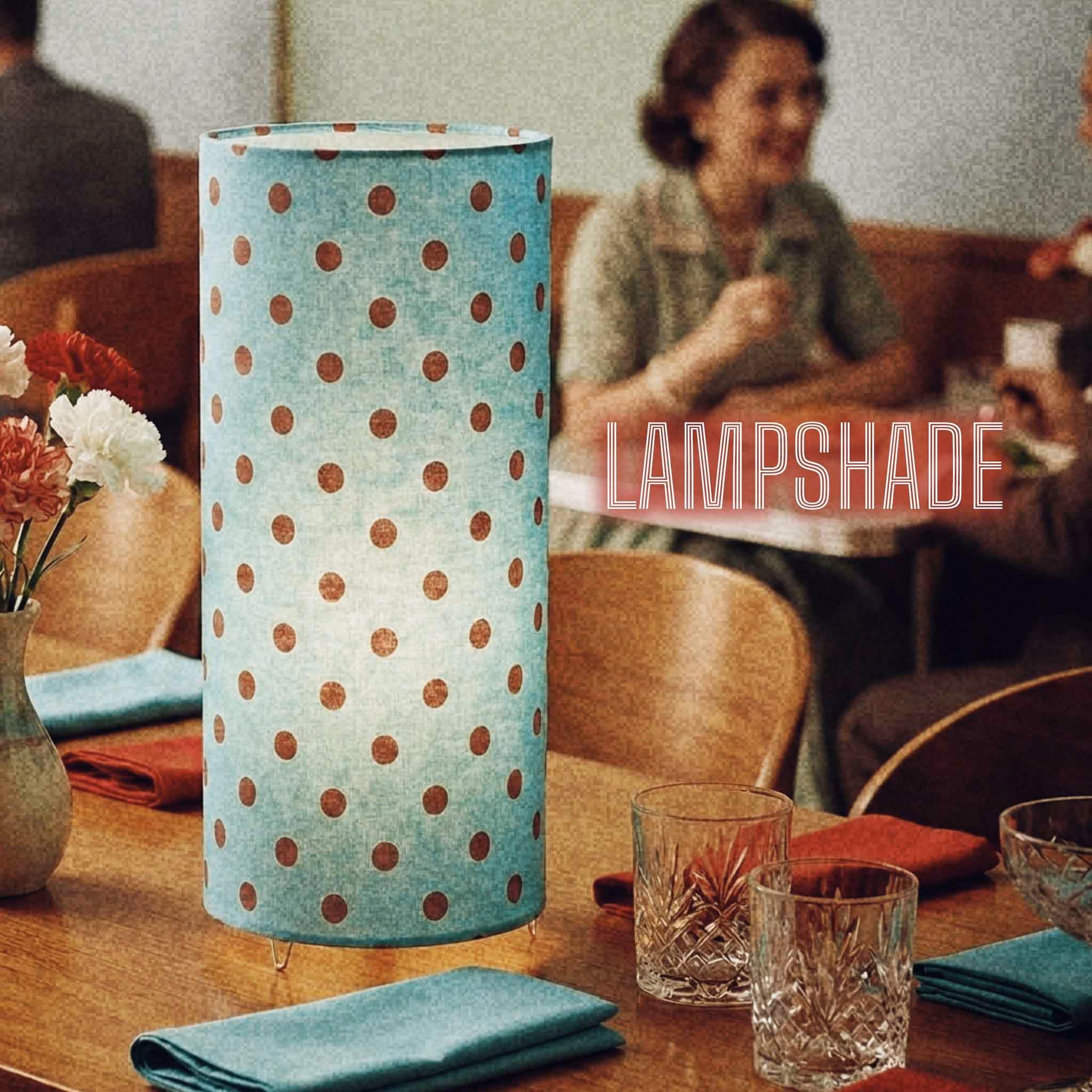 Lampshade (3) Cylinder Print Lampshade Large - Image 1