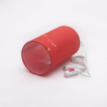 Ruby-Red Silk Paper Lampshade - Image 3