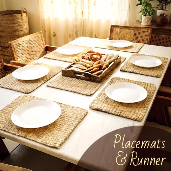 Pattigrass Runner & Placemat Natural S/7