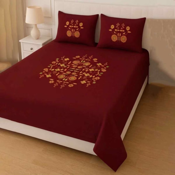 Bed Sheet-Maroon