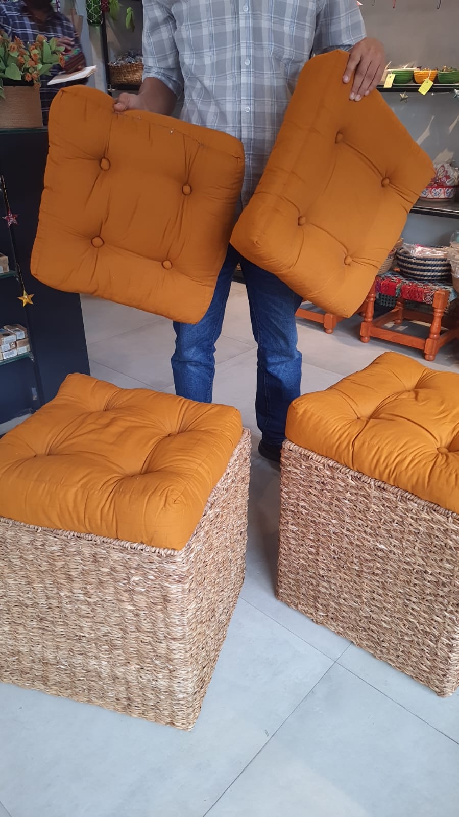 Square Seater With Cushion