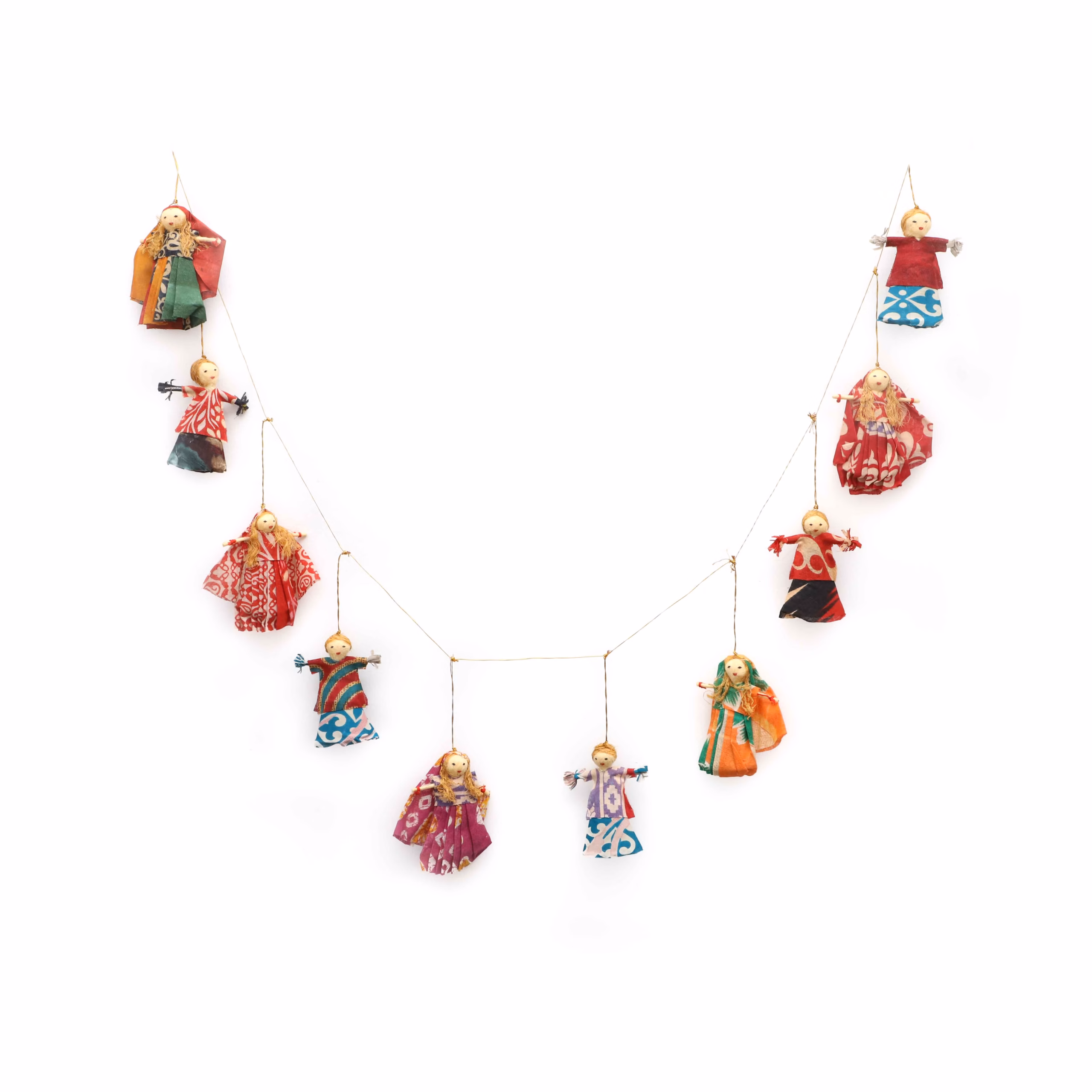 Doll Garland - Recycled Sari