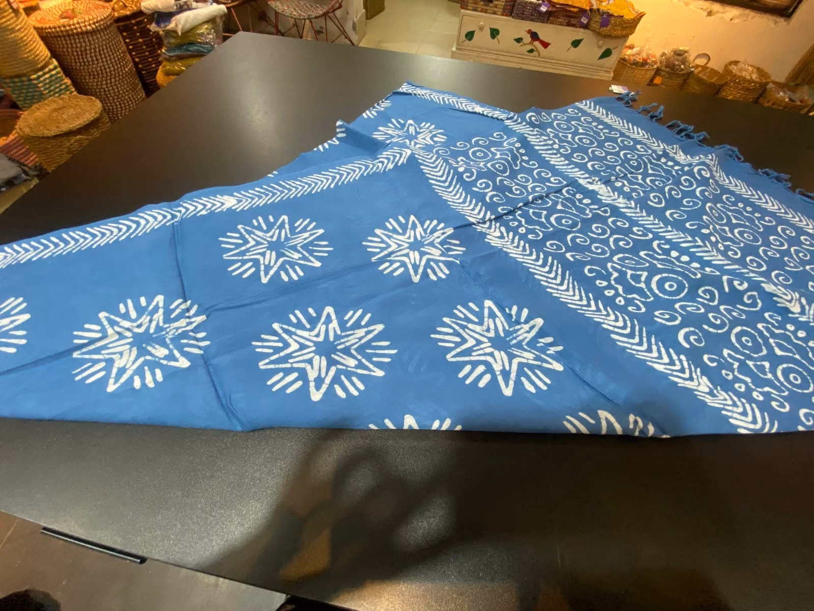 b3ef6f48-174e-4190-9931-f88e2e76f30f Blue Printed Veil - Image 1