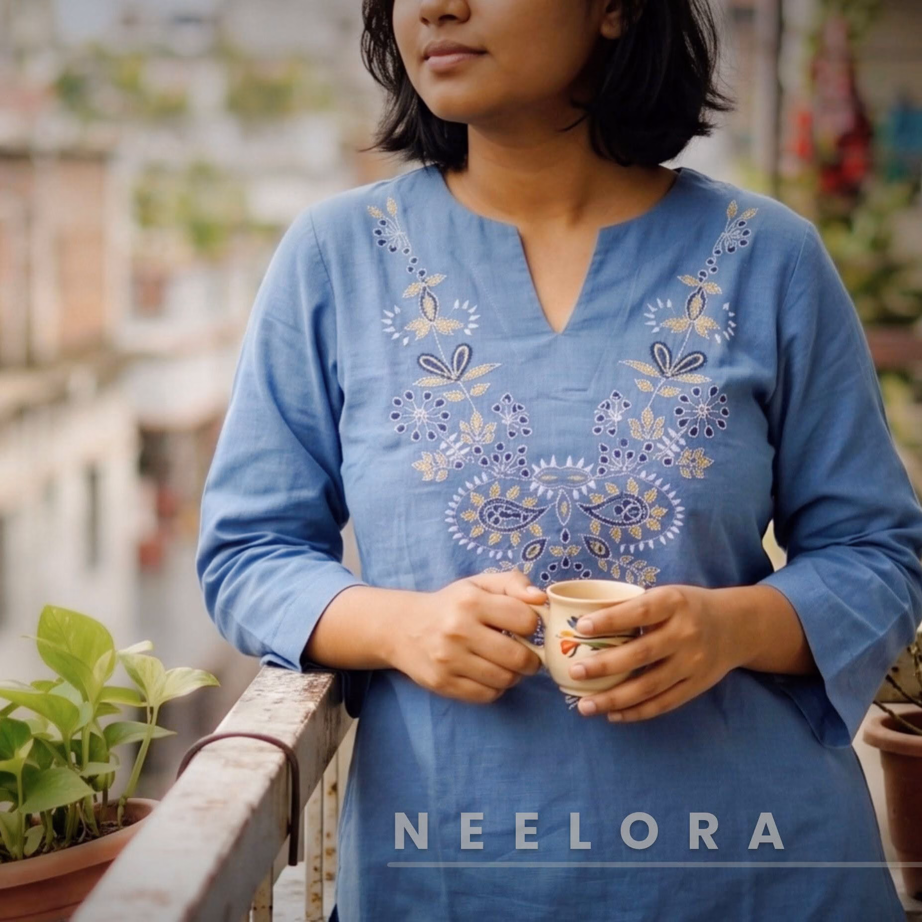 722075275_1438551671639470_8494546706381536855_n Kurti (Blue) - Image 1