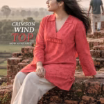 V-Neck Viscose Kurti (Red)
