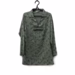 V-Neck Viscose Kurti (Green) - Image 2